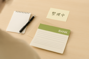相続時の財産整理や預貯金口座の確認をイメージした写真